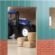 Wooden shed for 3 Bruder toy tractors 178287