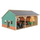 Wooden shed for 3 Bruder toy tractors 178287