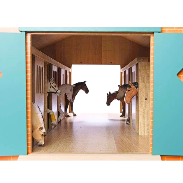 Ecurie avec boxes pour chevaux jouet Kids Globe Farming