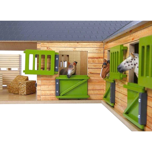 Ecurie avec boxes pour chevaux jouet Kids Globe Farming