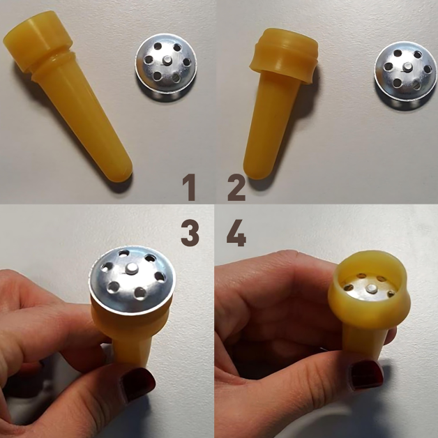 Emmer met meerdere flessen en accessoires Emmer met meerdere flessen en accessoires