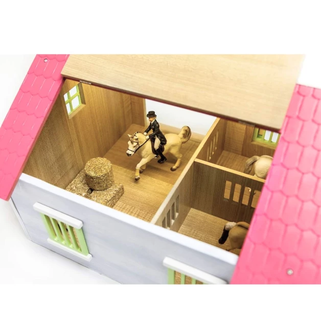 Ecurie avec boxes pour chevaux jouet Kids Globe Farming