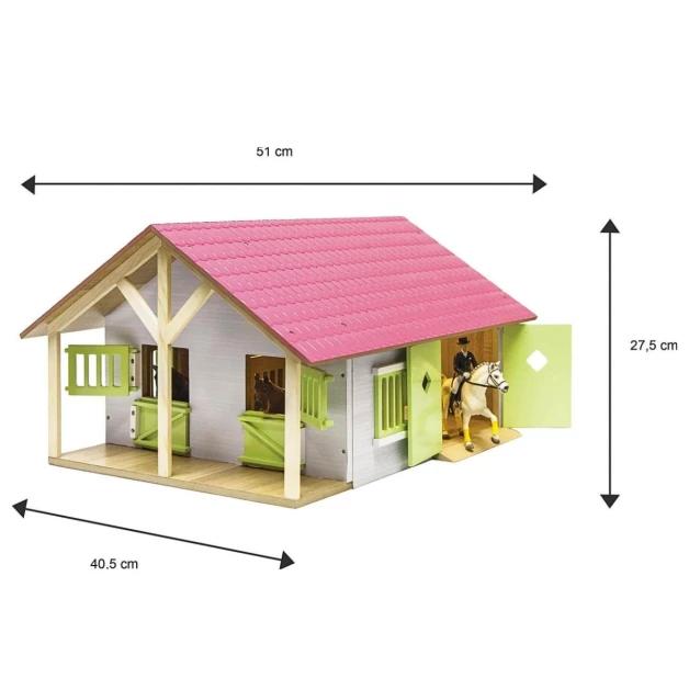 Ecurie avec boxes pour chevaux jouet Kids Globe Farming
