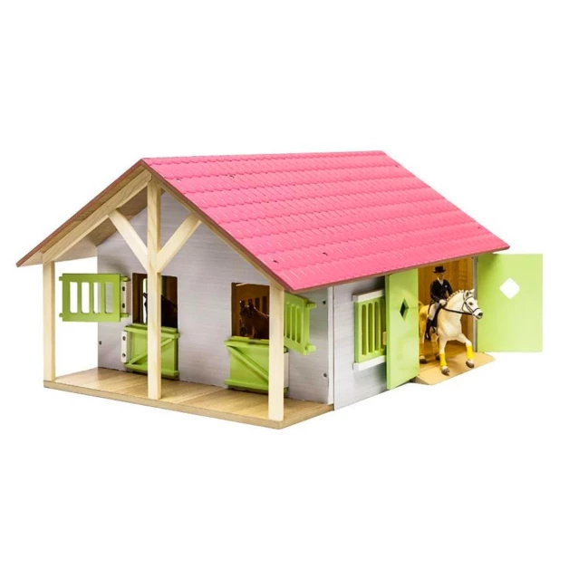 Ecurie avec boxes pour chevaux jouet Kids Globe Farming