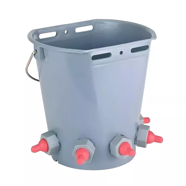 Emmer met 5 spenen van 8 liter Emmer met 5 spenen van 8 liter