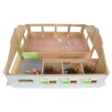 Écurie avec piste en bois échelle 1/32