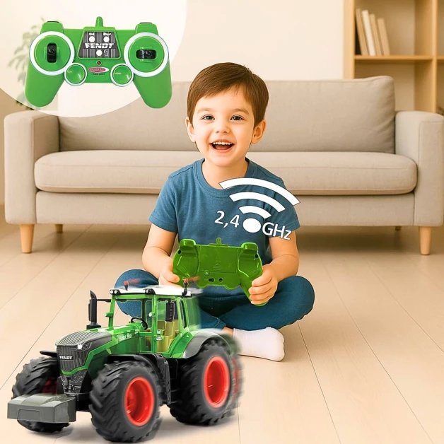 Remote-controlled tractors and cranes 1/16