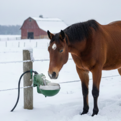 Évitez le gel de vos abreuvoirs en hiver grâce aux abreuvoirs et câbles chauffants