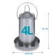 Double-walled stainless steel waterer by Gaun