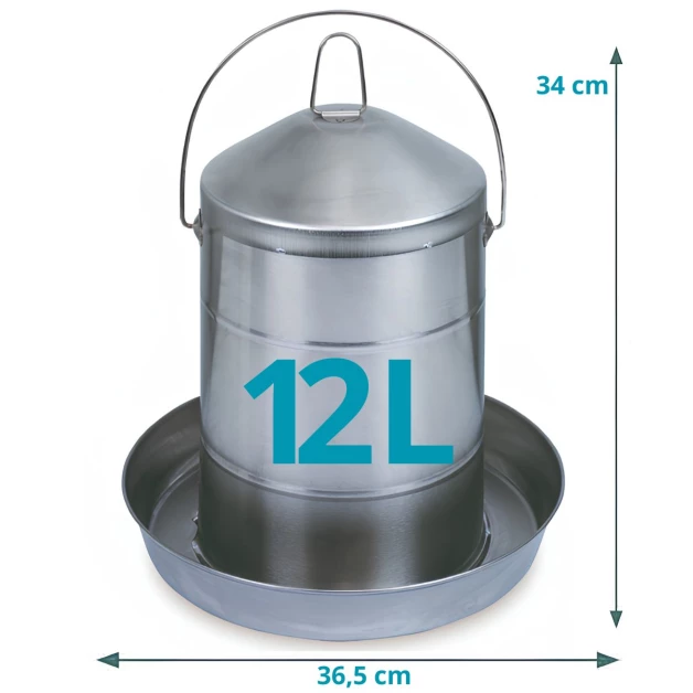 Double-walled stainless steel waterer by Gaun