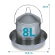 Double-walled stainless steel waterer by Gaun