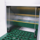Gele anti-verspillingslatte voor Feedomatic-trechter