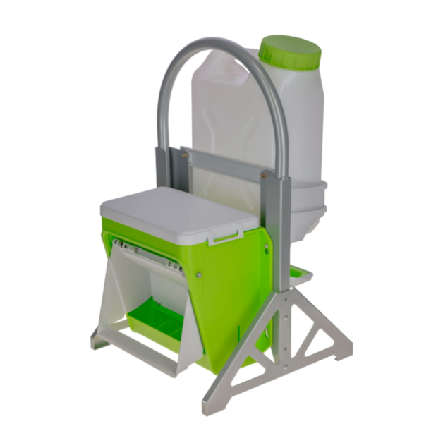 Mobiele ondersteuning SmartCoop voor voerbak en drinkbak.