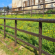 Career barrier in eco-composite with handrail