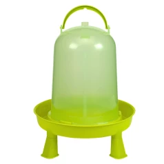 Abreuvoir siphoïde en PVC vert avec pieds pour poules 