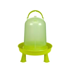Abreuvoir siphoïde en PVC vert avec pieds pour poules 