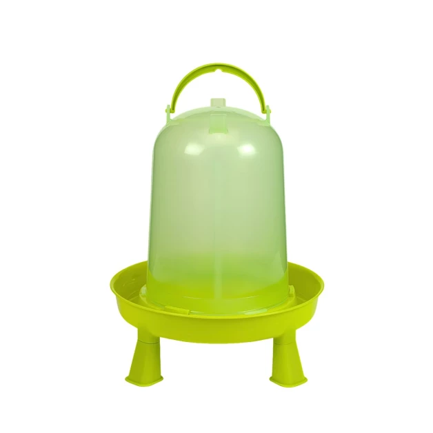 Abreuvoir siphoïde en PVC vert avec pieds pour poules 