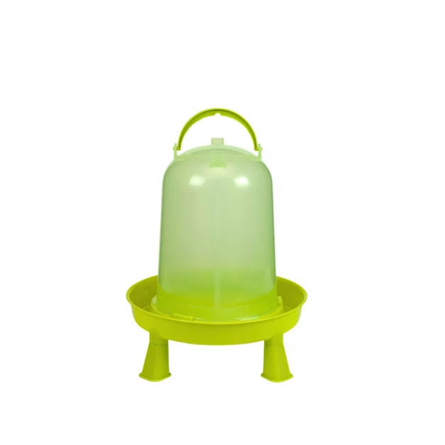 Abreuvoir siphoïde en PVC vert avec pieds pour poules 