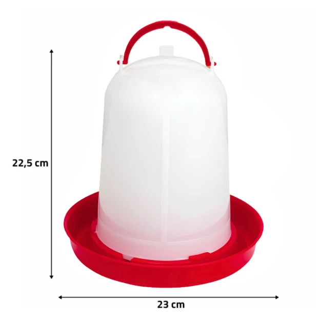 Plastic water trough for antifreeze support