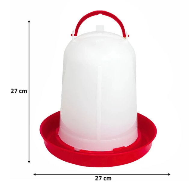 Plastic water trough for antifreeze support