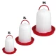 Plastic water trough for antifreeze support