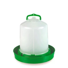 Durable plastic poultry waterer with handle