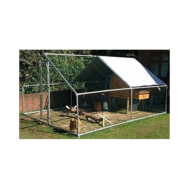 Grand enclos pour poules et autres volailles de 12 m²