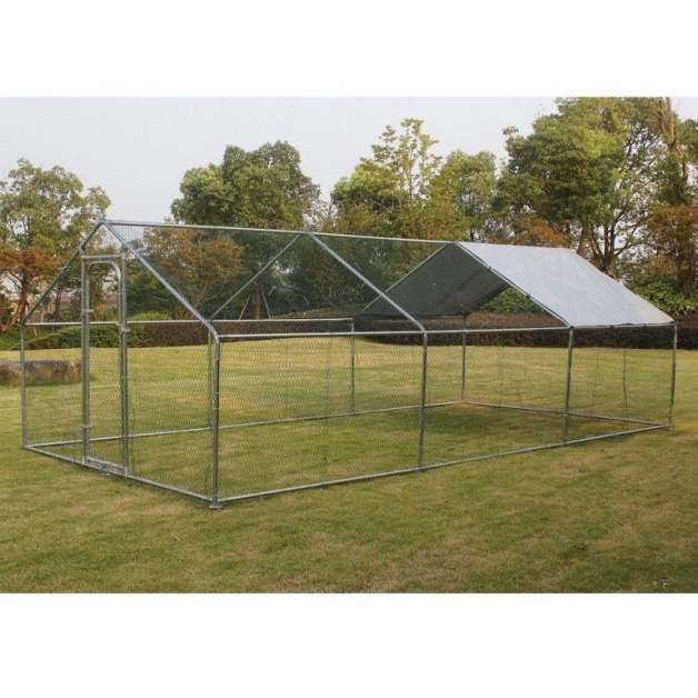 Grand enclos pour poules et autres volailles de 12 m²