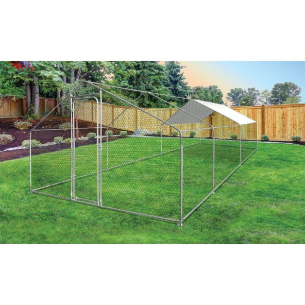 Grand enclos pour poules et autres volailles de 12 m²