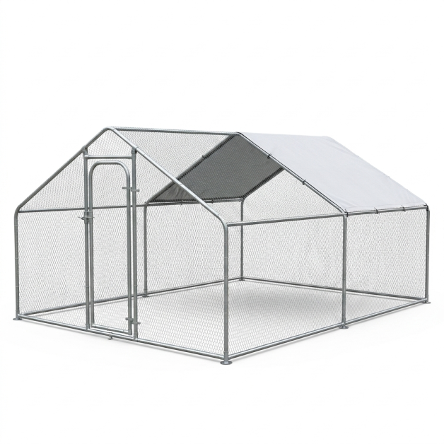 Grand enclos pour poules et autres volailles de 12 m²