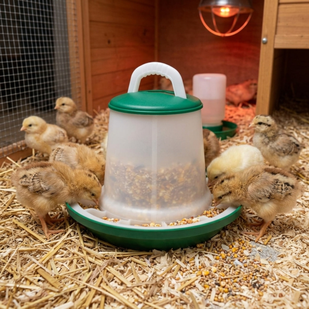 Mangeoire poussins 1kg  Olba