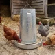Verzinkte voederbak voor pluimvee 20 kg met poten.