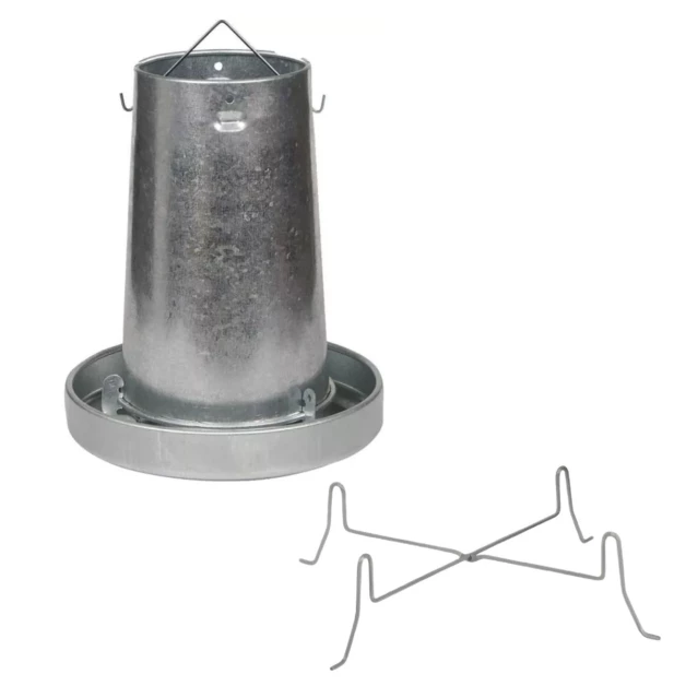 Galvanized poultry feeder 20 kg with legs
