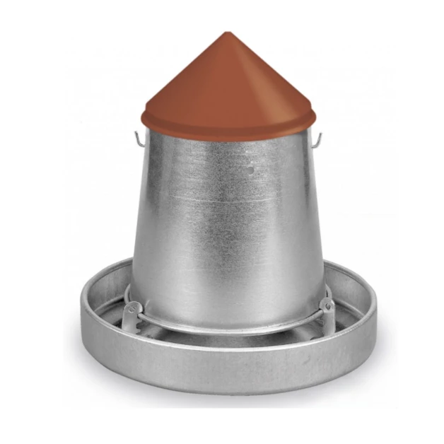 Galvanized poultry feeder for 10 or 20 kg