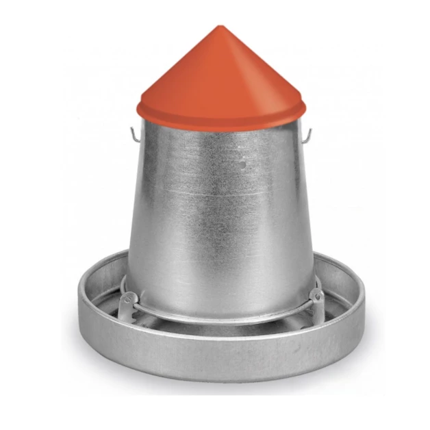 Galvanized poultry feeder for 10 or 20 kg