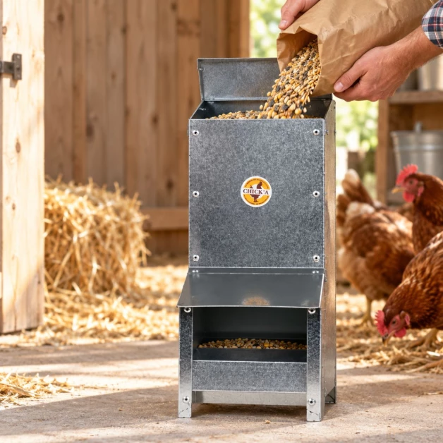 Mangeoire trémie anti gaspillage chick’a