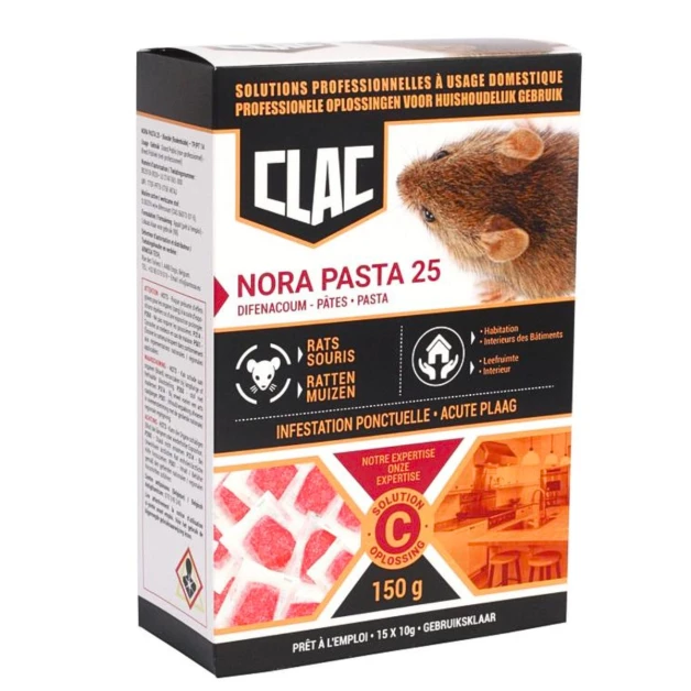 Poison pâte Nora Pasta 25 – 3 kg ou 15 x 10 g