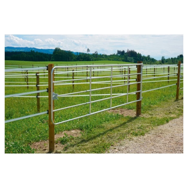 Barrière d'herbage réglable Kerbl 1,10 m  Acier galvanisé à chaud