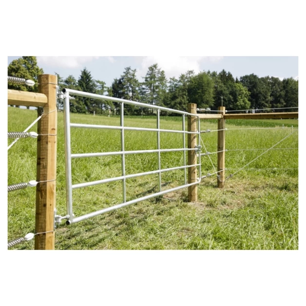 Barrière d'herbage réglable Kerbl 1,10 m  Acier galvanisé à chaud