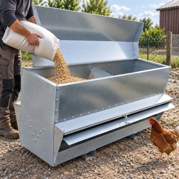 Trémie galvanisée d’extérieur 500 kilos