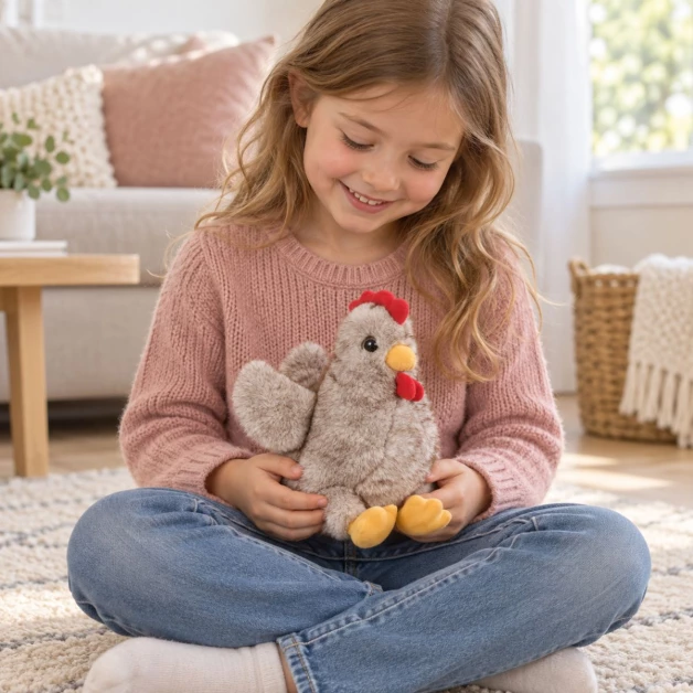 Peluche Poule 23 cm