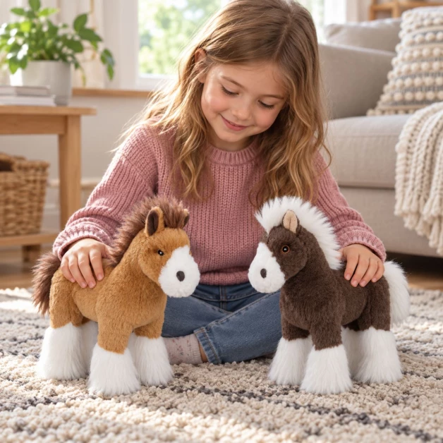 Peluche Cheval debout 23 cm