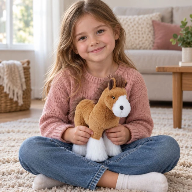 Peluche Cheval debout 23 cm
