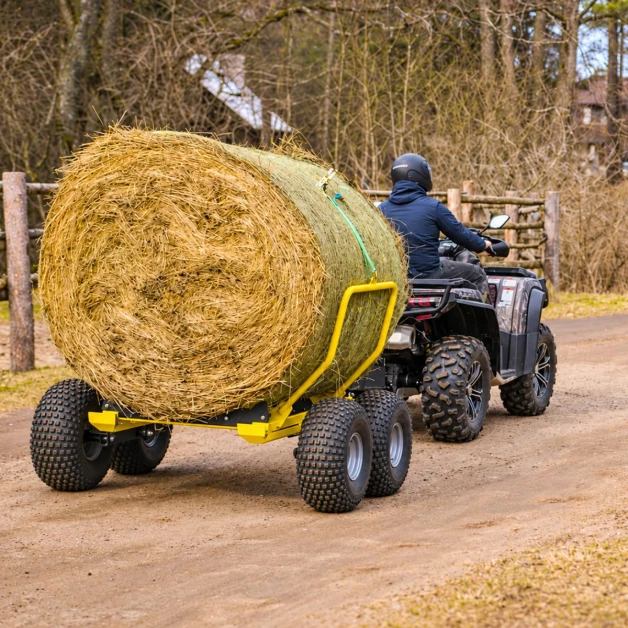 Remorque porte-balles 4 roues pour quad
