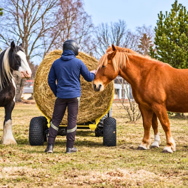 Balendrager-aanhanger met 4 wielen voor quad.