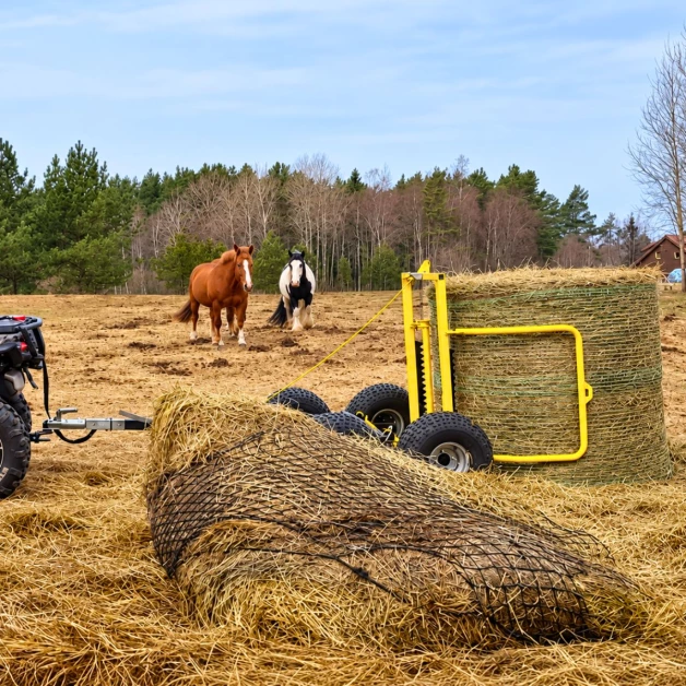 Remorque porte-balles 4 roues pour quad