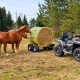 Four-wheel bale trailer for ATV
