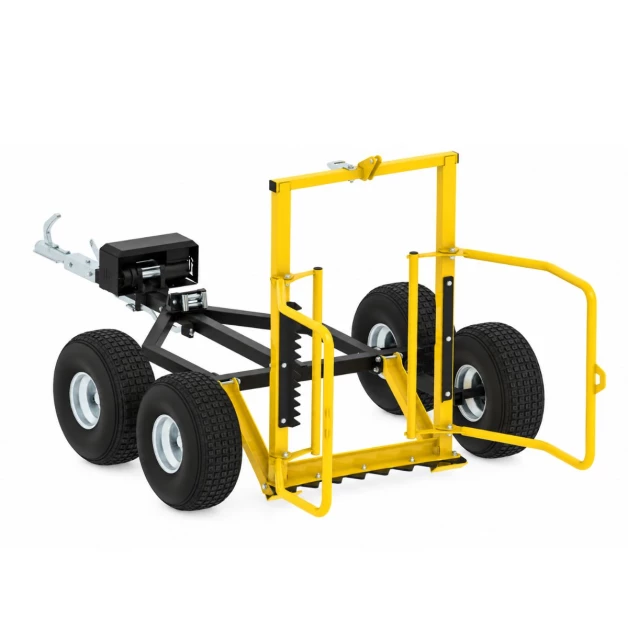 Four-wheel bale trailer for ATV