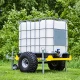 Aanhangwagen met tank voor quad met IBC-container 600 L