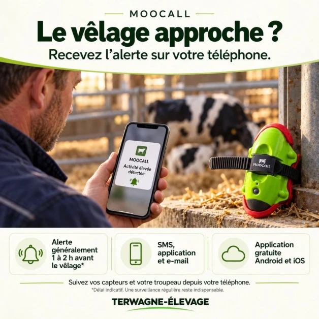 Détecteur de vêlage Moocall – Alertes sur votre téléphone